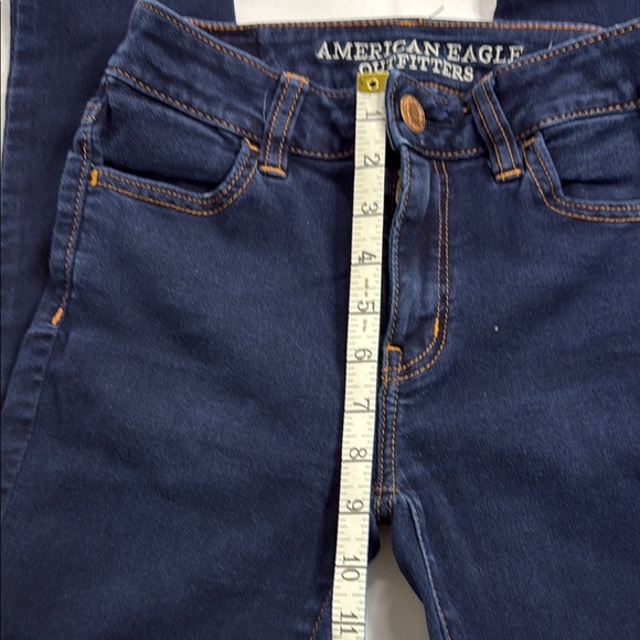 American Eagle Outfitters Blue Skinny Jeans Classic Fit - Picture 3 of 6
